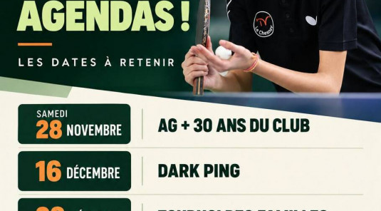 Calendrier des moments de convivialité